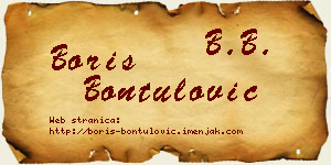 Boris Bontulović vizit kartica